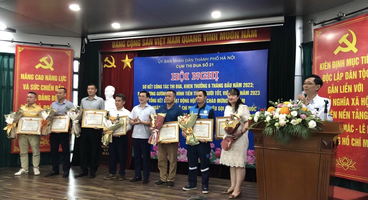 CỤM THI ĐUA SỐ 21 THÀNH PHỐ HÀ NỘI TỔ CHỨC HỘI NGHỊ SƠ KẾT CÔNG TÁC TĐKT 6 THÁNG ĐẦU NĂM 2023; BIỂU DƯƠNG CÁC GƯƠNG ĐIỂN HÌNH TIÊN TIẾN, NGƯỜI TỐT VIỆC TỐT, TỔNG KẾT CÁC HOẠT ĐỘNG HỘI THAO CHÀO MỪNG KỶ NIỆM 75 NĂM NGÀY CHỦ TỊCH HỒ CHÍ MINH RA LỜI KÊU GỌI 
