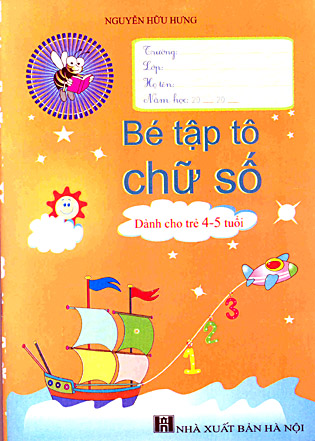 Bé tập tô chữ số